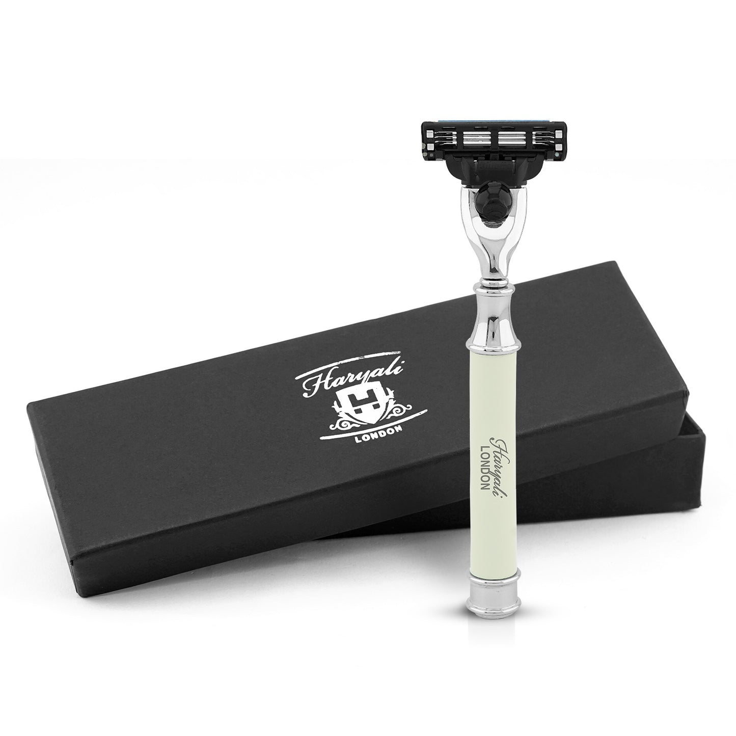 Haryali's Round 3 Edge Shaving Razor Ivory Color