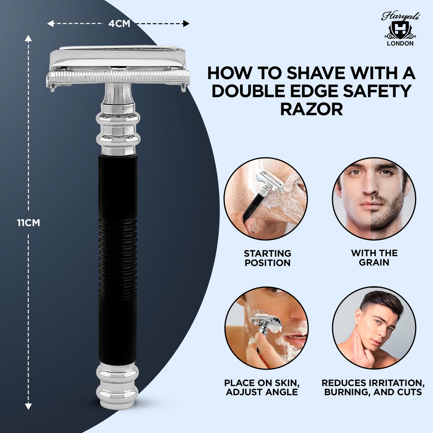 Butterfly Safety Razor Black