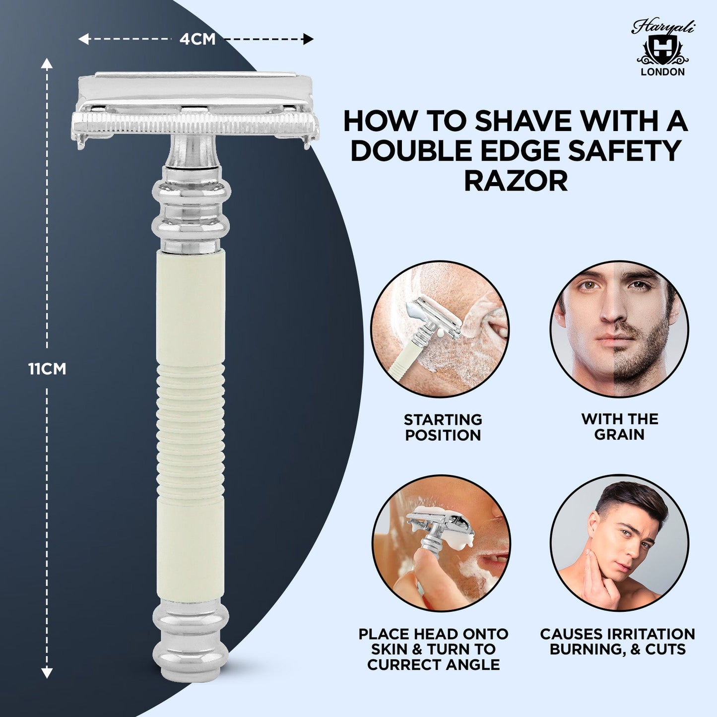 Butterfly Safety Razor Ivory
