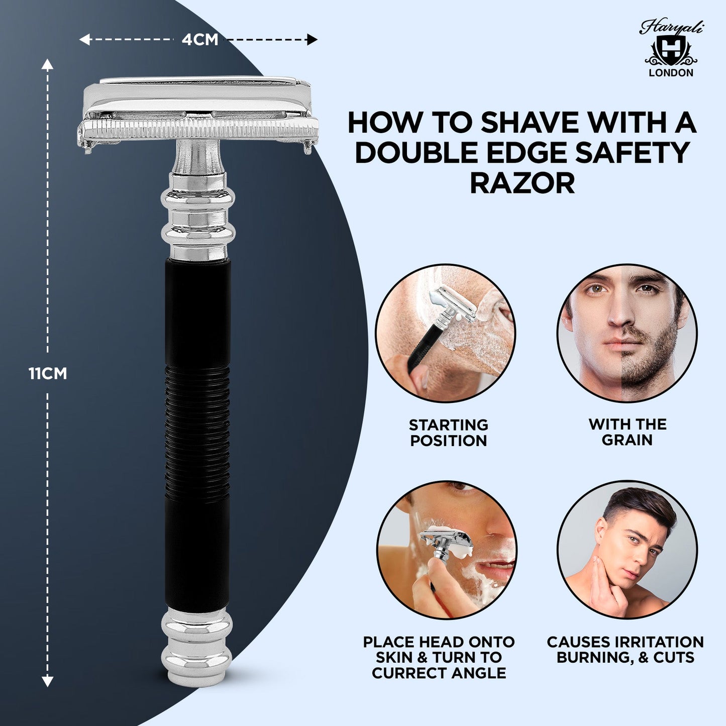 Butterfly Safety Razor Black