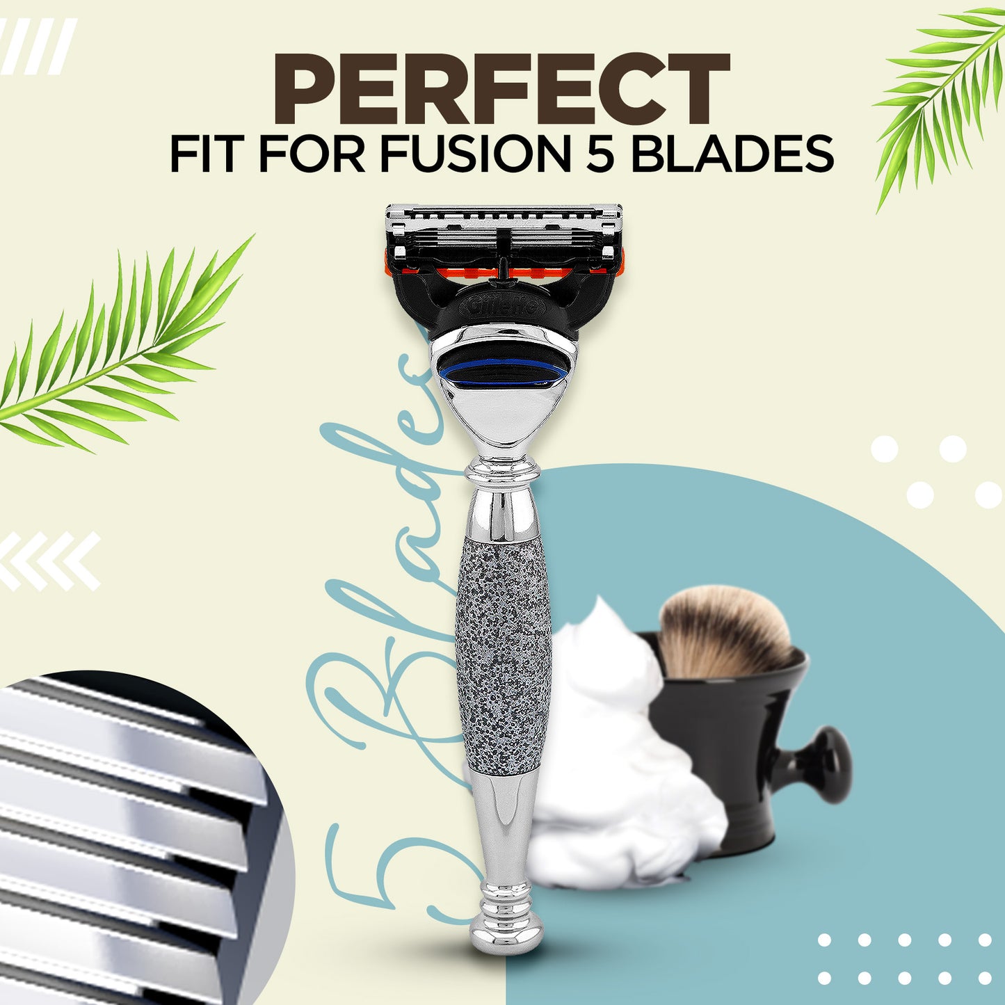 Tandoori Antique 5 Edge Shaving Razor - Silver