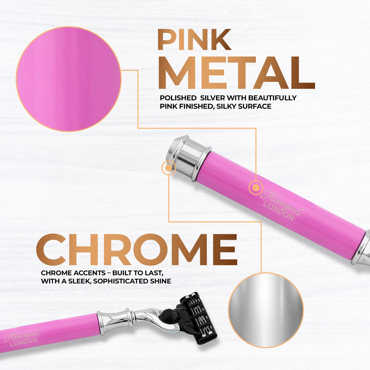 Haryali's Round 3 Edge Shaving Razor - Pink