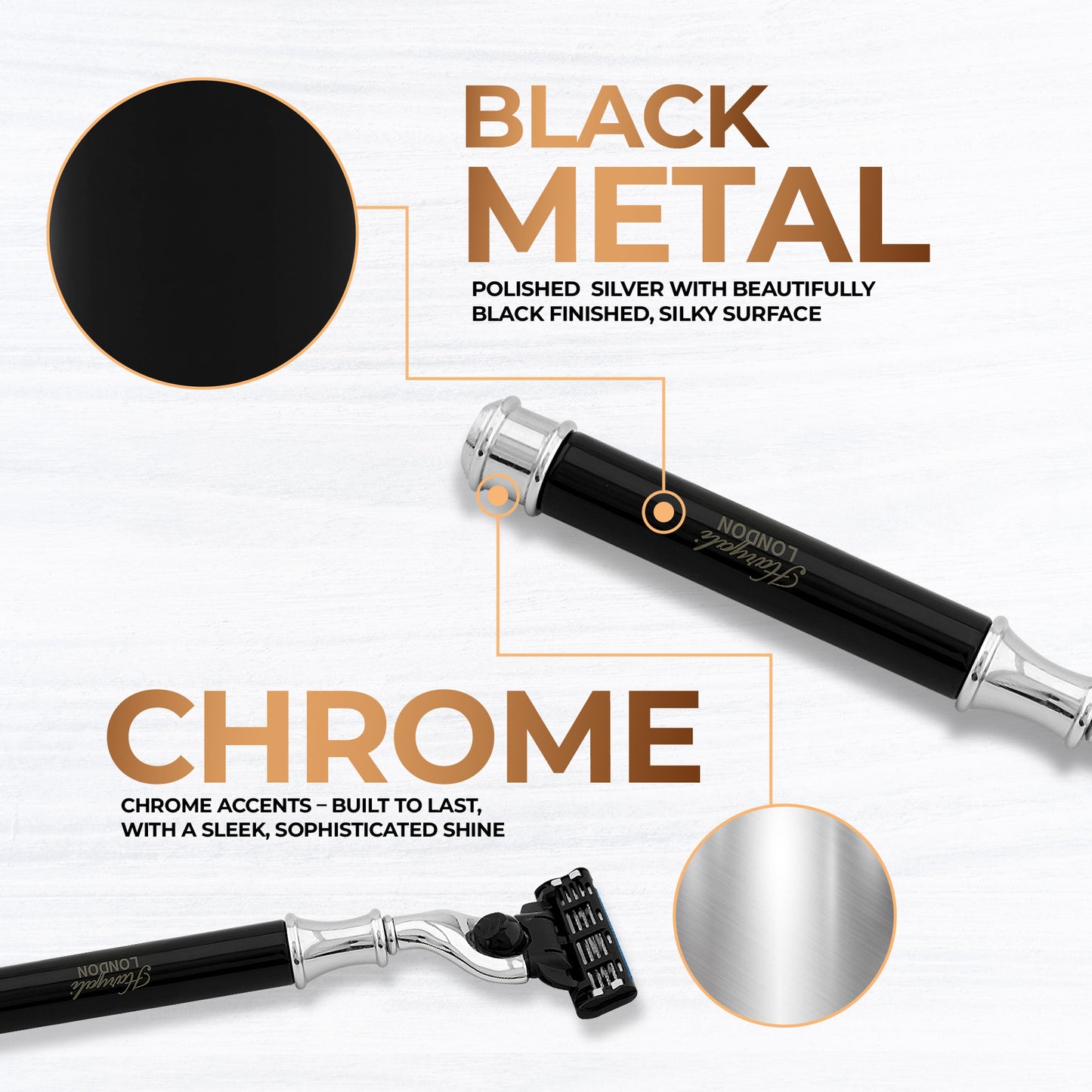 Haryali's Round 3 Edge Shaving Razor - Black