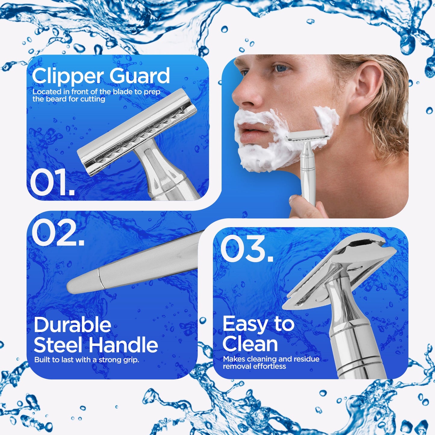Double Edge Razor Stainless Steel Tapered