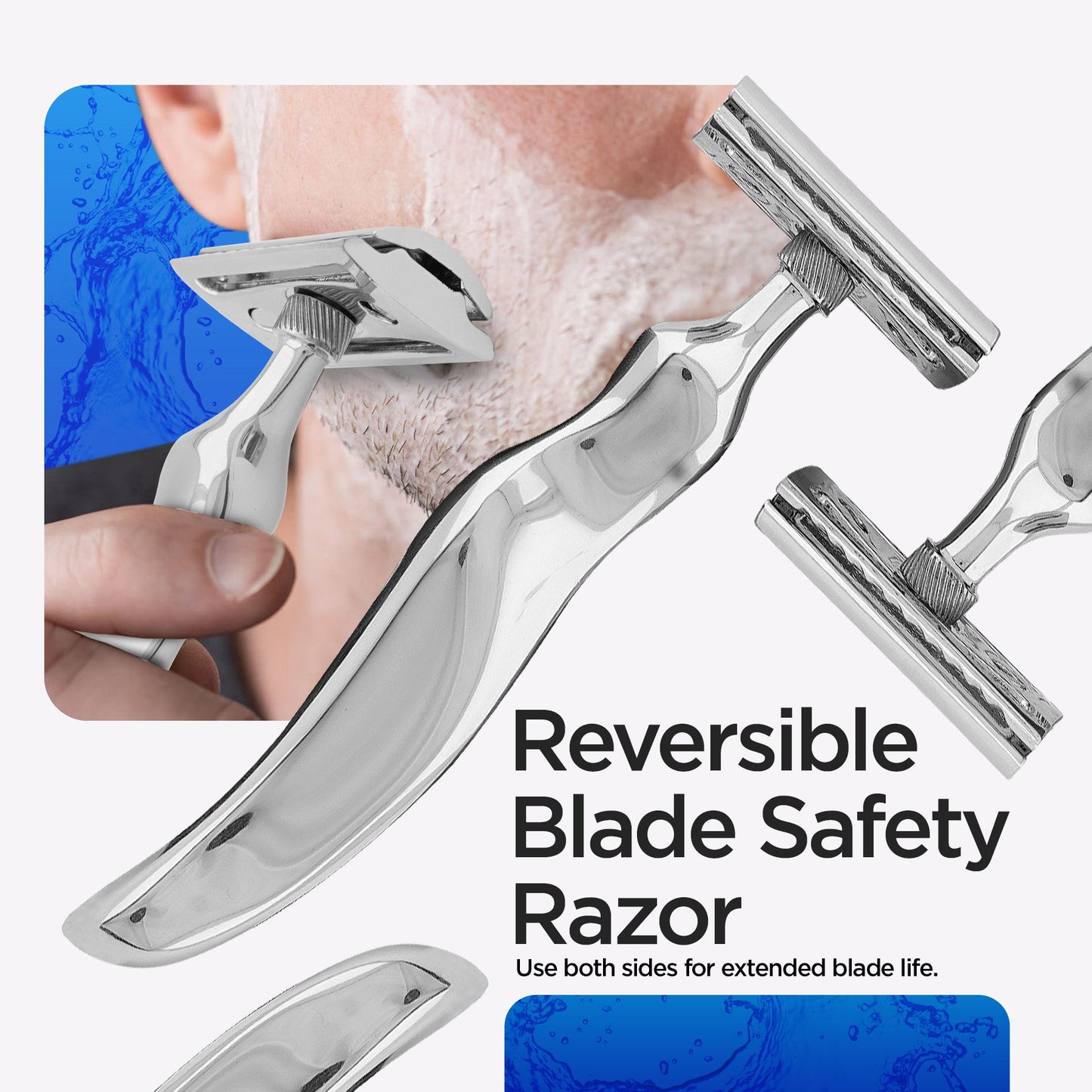 Double Edge Razor Stainless Steel Wavy