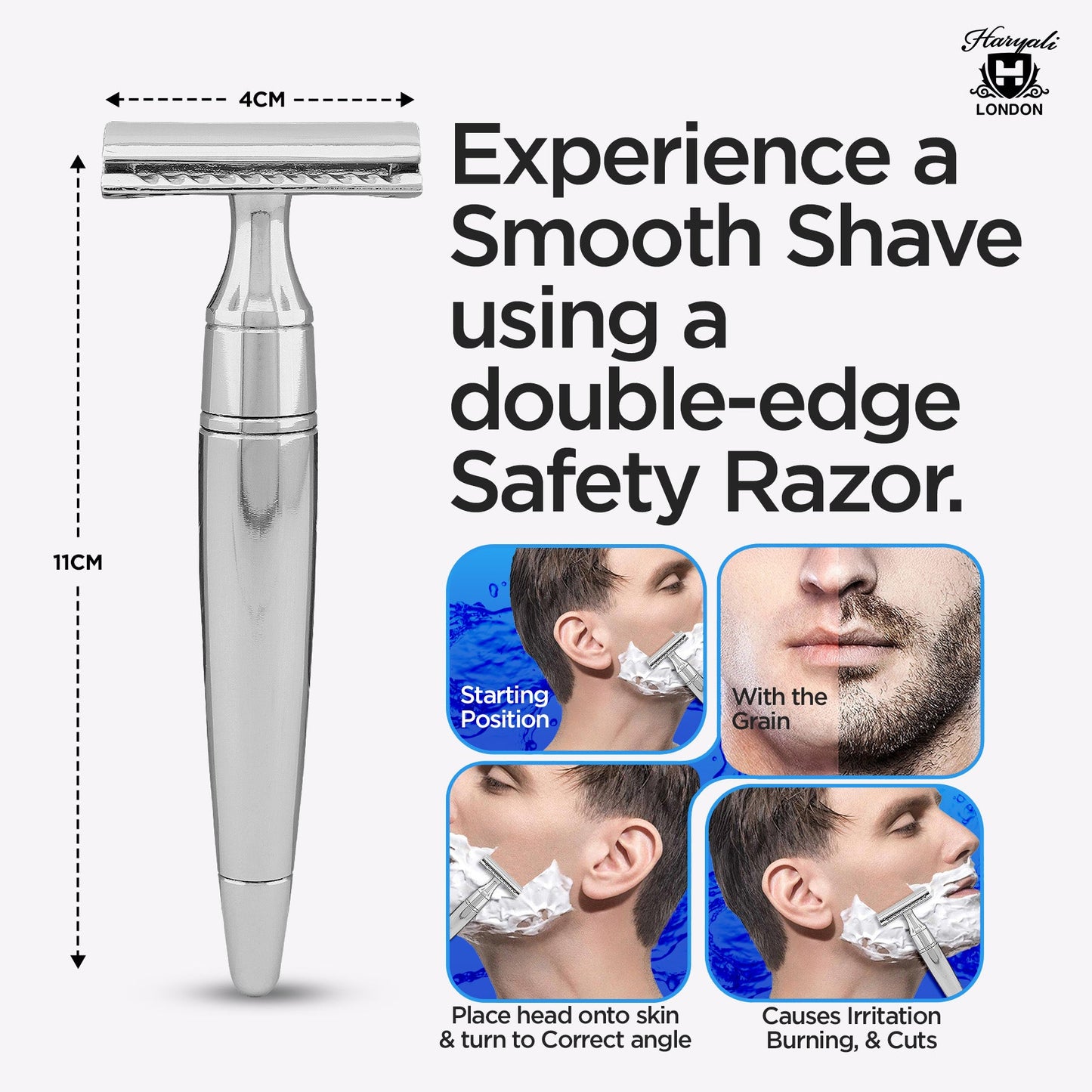 Double Edge Razor Stainless Steel Tapered