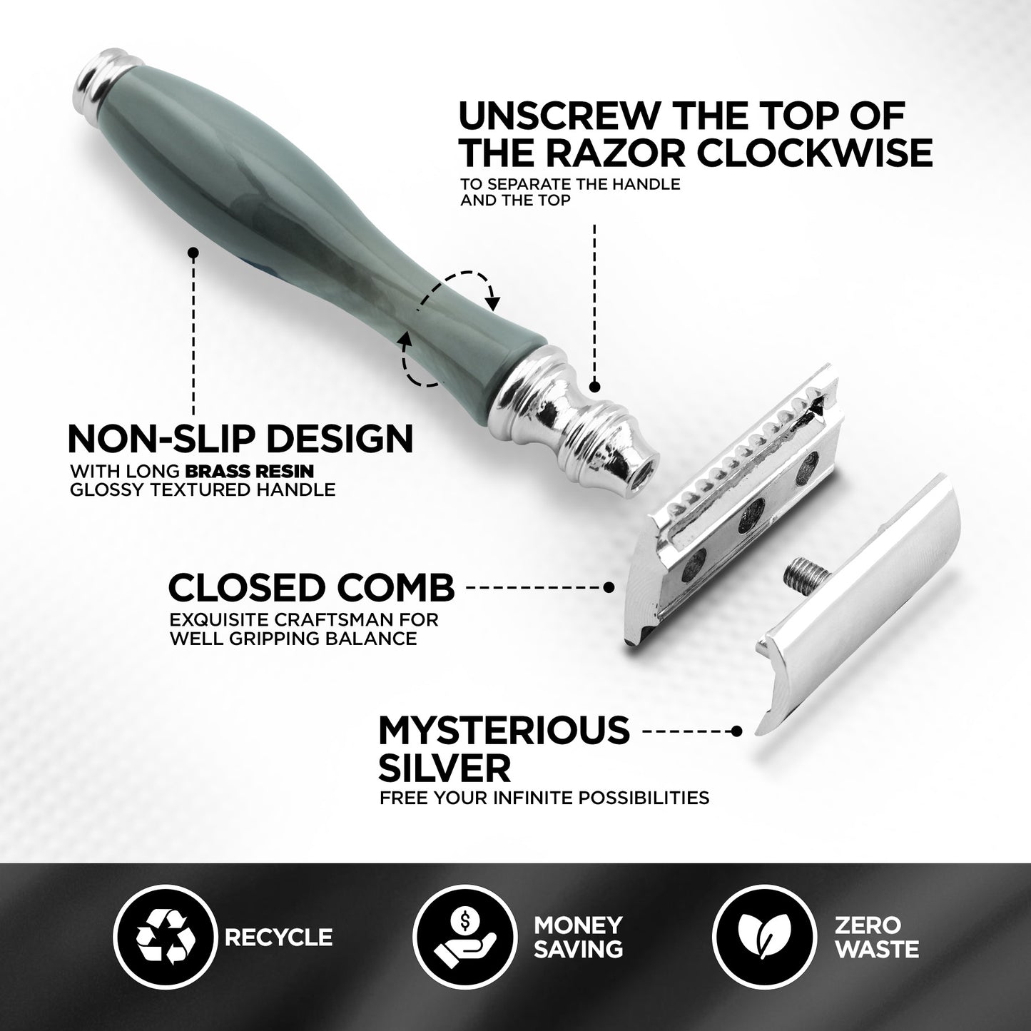 Double Edge Razor Grey