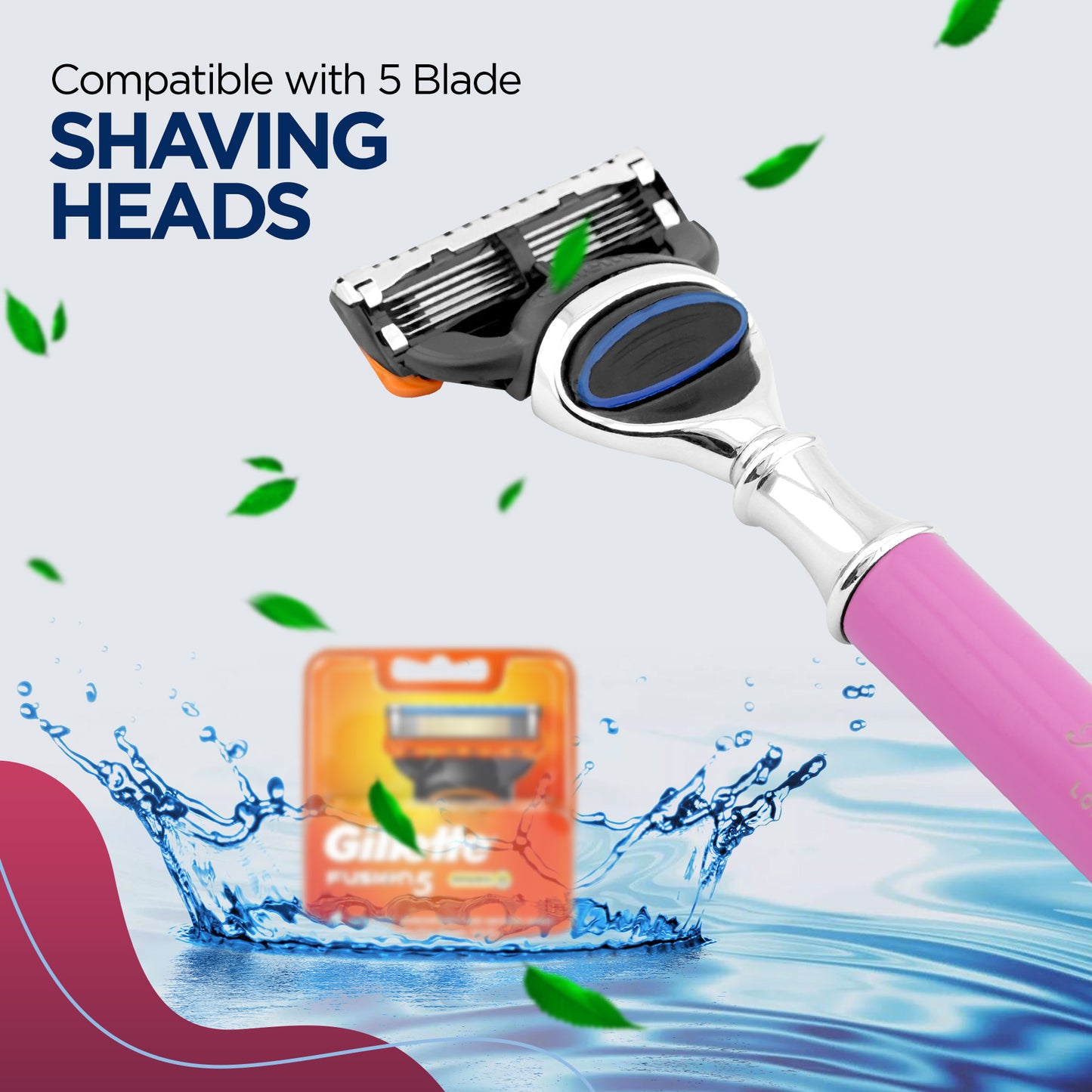 Round 5 Edge Shaving Razor Pink