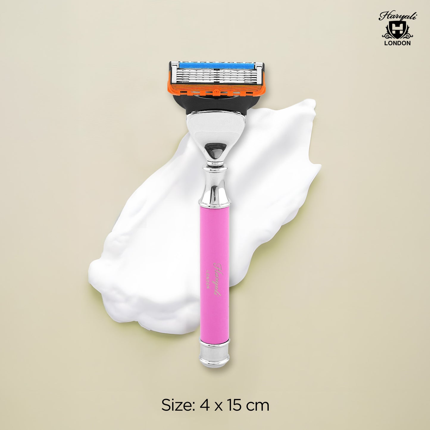 Durable women’s razor for Fusion 5 shaving heads – pink edition