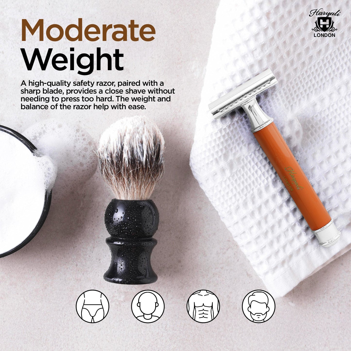 Round Double Edge Razor Orange