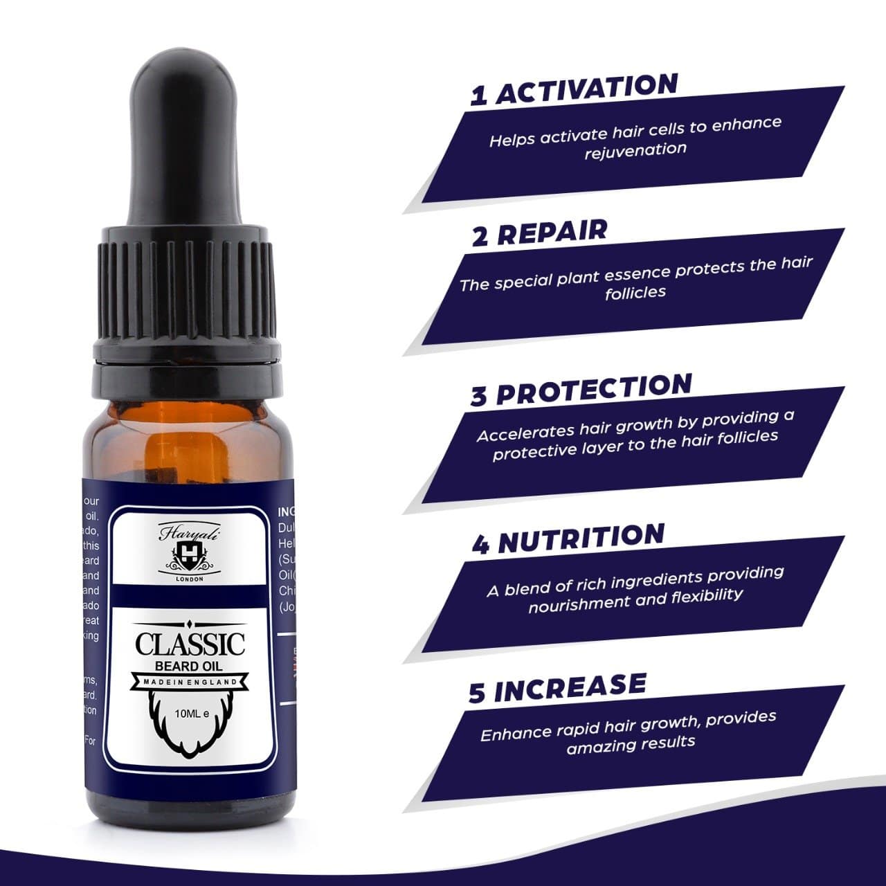 Haryali London 10ml Beard Oil Moisturizer with All Natural Ingredients - HARYALI LONDON