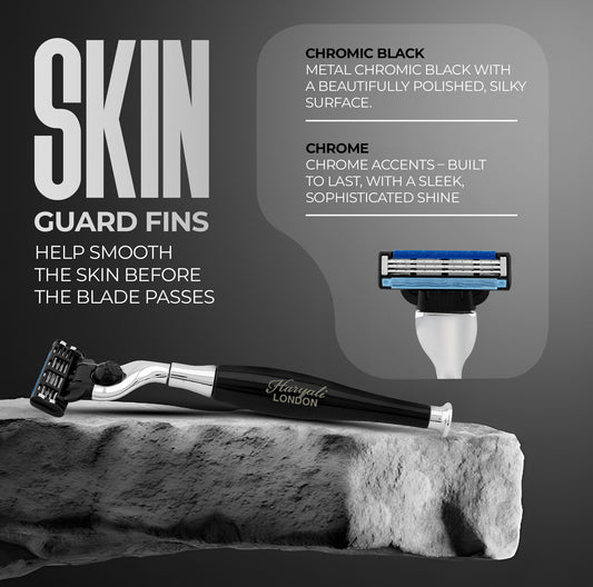 Haryali's Tandoori 3 Edge Shaving Razor Black Color