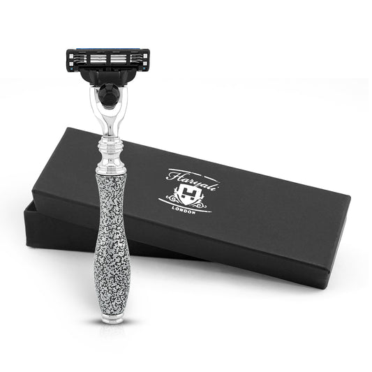 Haryali's Antique 3 Edge Shaving Razor - Silver