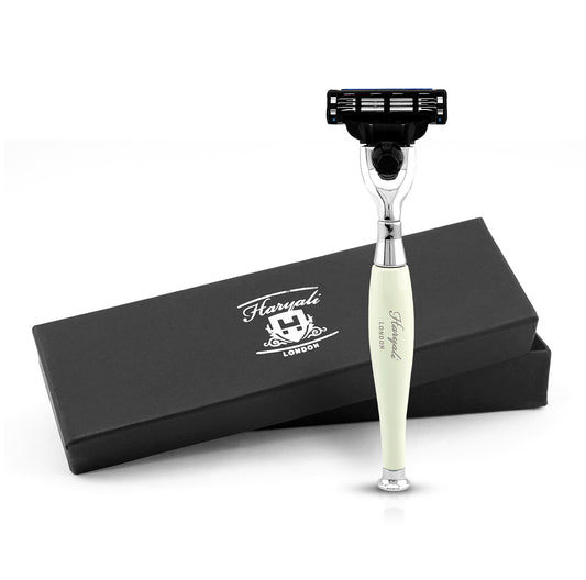 Haryali's Tandoori 3 Edge Shaving Razor - Ivory Color