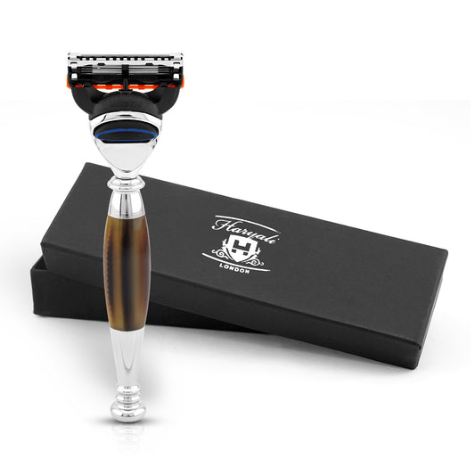 Tandoori 5 Edge Shaving Razor - Buffalo Horn Imitation