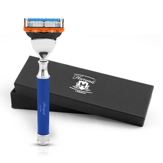 Haryali's Round 5 Edge Shaving Razor - Blue