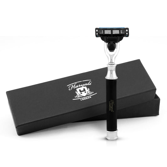 Haryali's Round 3 Edge Shaving Razor - Black