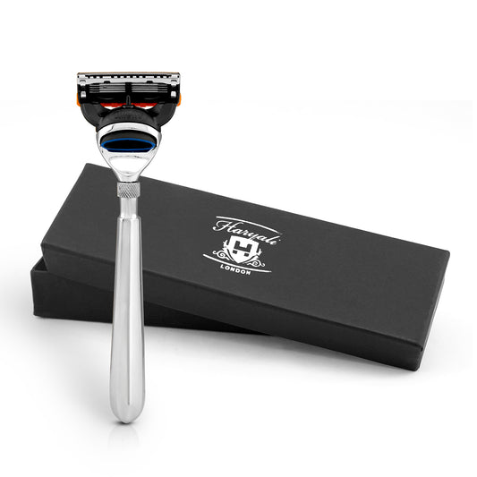 Haryali's Elegant 5 Edge Shaving Razor - Steel Handle