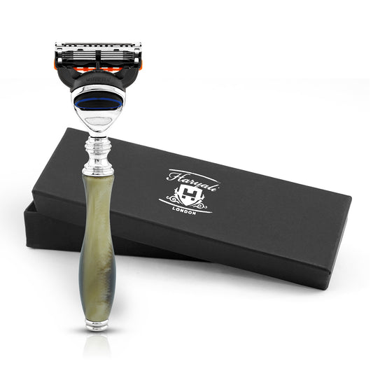 Haryali's 5 Edge Shaving Razor - Tortoise Horn Imitation