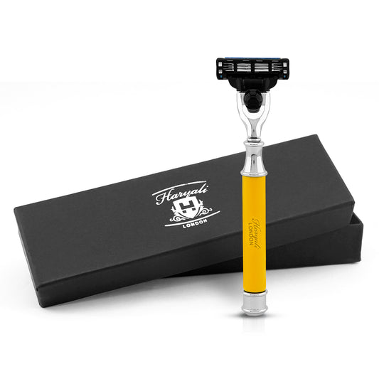 Haryali's Round 3 Edge Shaving Razor - Yellow