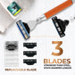 Haryali's Round 3 Edge Shaving Razor - Orange