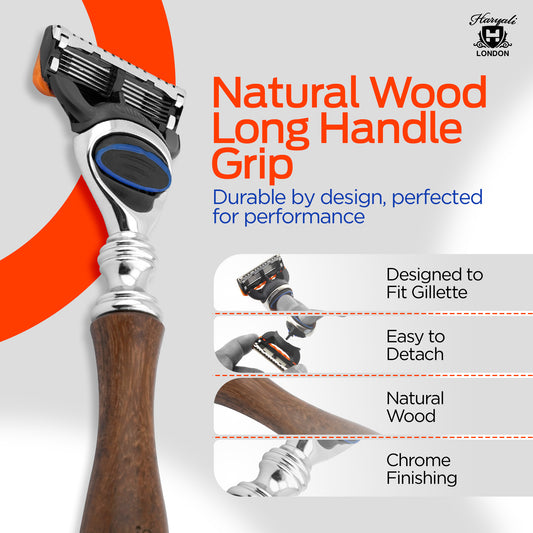 Haryali's Wooden 5 Edge Shaving Razor