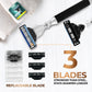 Haryali's Round 3 Edge Shaving Razor - Black