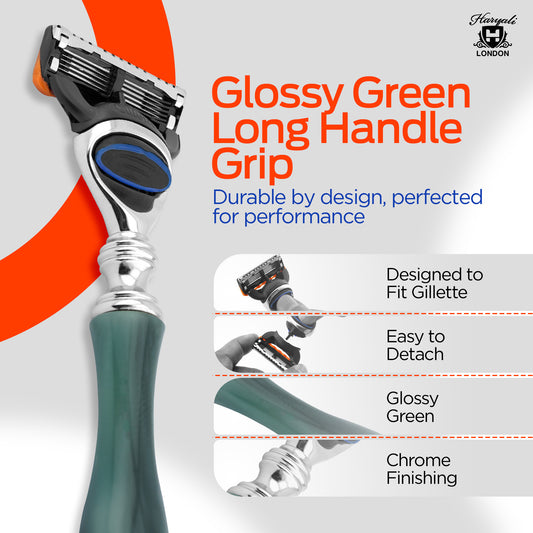 Haryali's 5 Edge Shaving Razor - Green