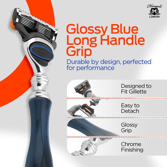 Haryali's 5 Edge Shaving Razor - Blue