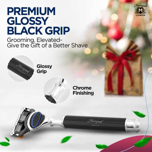 Haryali's Round 5 Edge Shaving Razor - Black