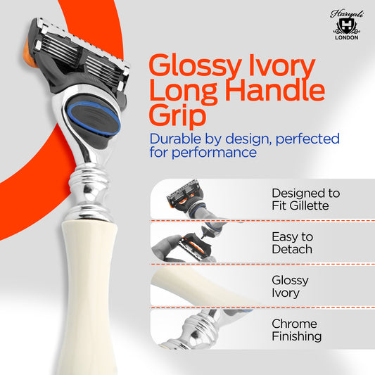 Haryali's 5 Edge Shaving Razor - Ivory