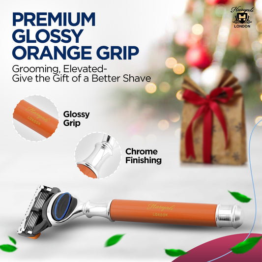 Haryali's Round 5 Edge Shaving Razor - Orange