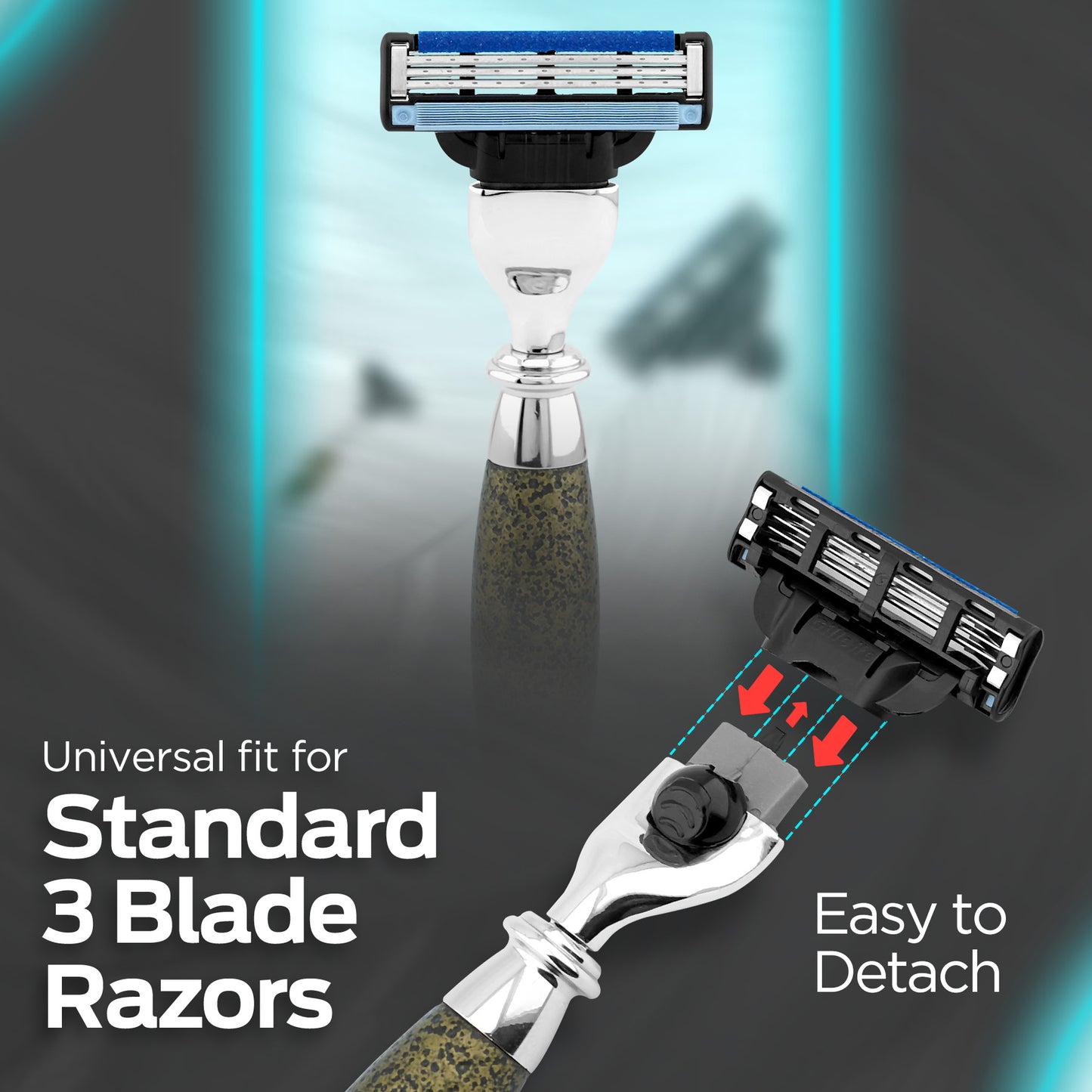 Tandori Antique 3 Edge Shaving Razor - Gold