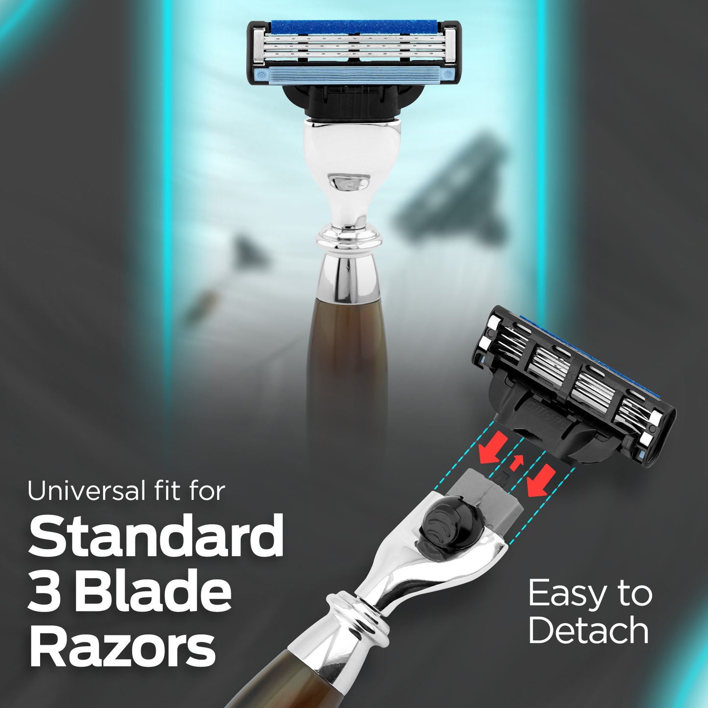 Tandoori 3 Edge Shaving Razor - Buffalo Horn Imitation