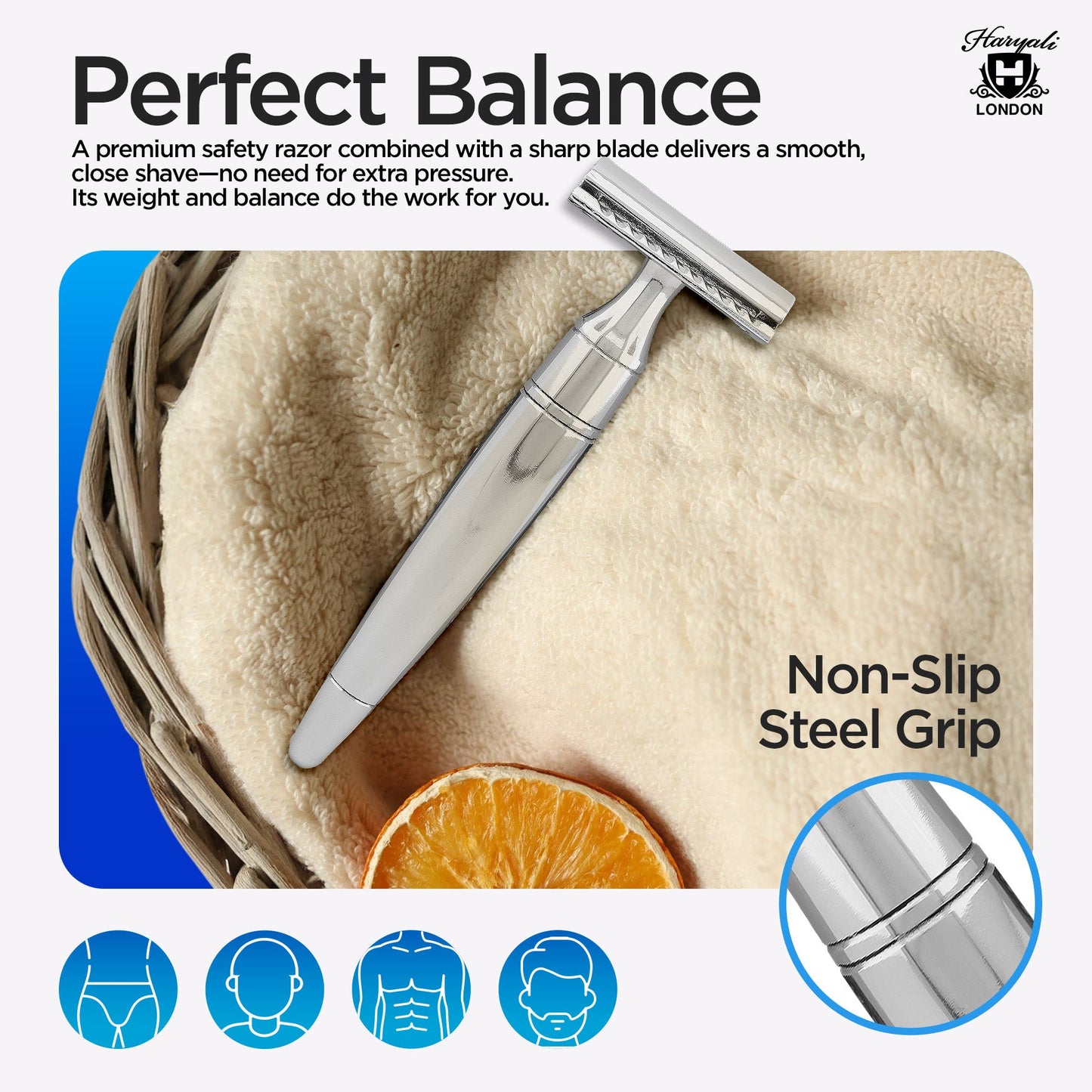 Double Edge Razor Stainless Steel Tapered