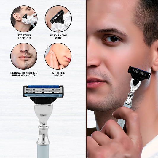 Haryali's Round 3 Edge Shaving Razor - Grey