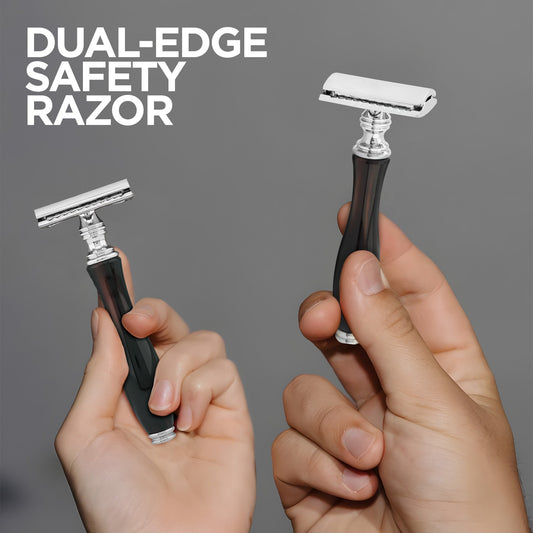 Double Edge Razor Red and Black Resin