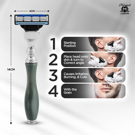 Haryali's 3 Edge Shaving Razor - Grey