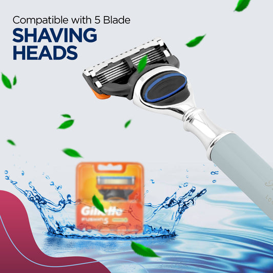 Haryali's Round 5 Edge Shaving Razor - Grey