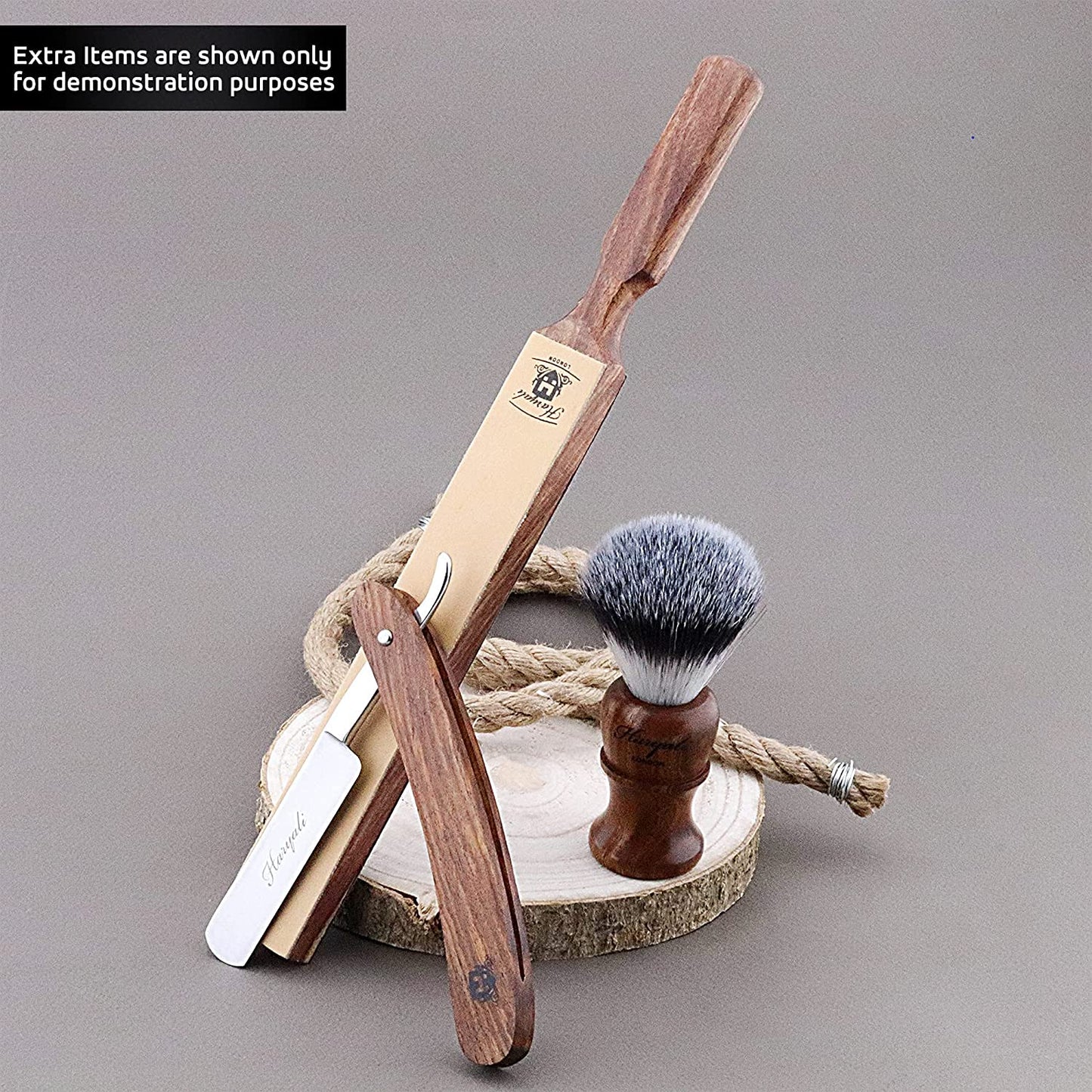Two Sided Wood Handle Stick Strop for Sharping All Kind of Blades & Razors - HARYALI LONDON
