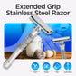 Double edge razor with grip pad

