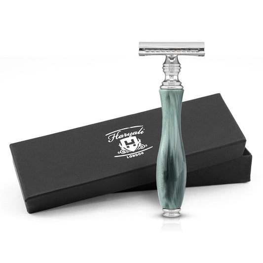 Haryali Double Edge Razor Green Resin