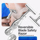 Reversible blade razor vase shape

