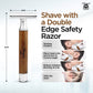 Haryali London’s Titan wood double edge razor combines natural wood with stainless steel in a sleek DE handle, offering a smooth, classic shave with double edge razor blades across the UK.