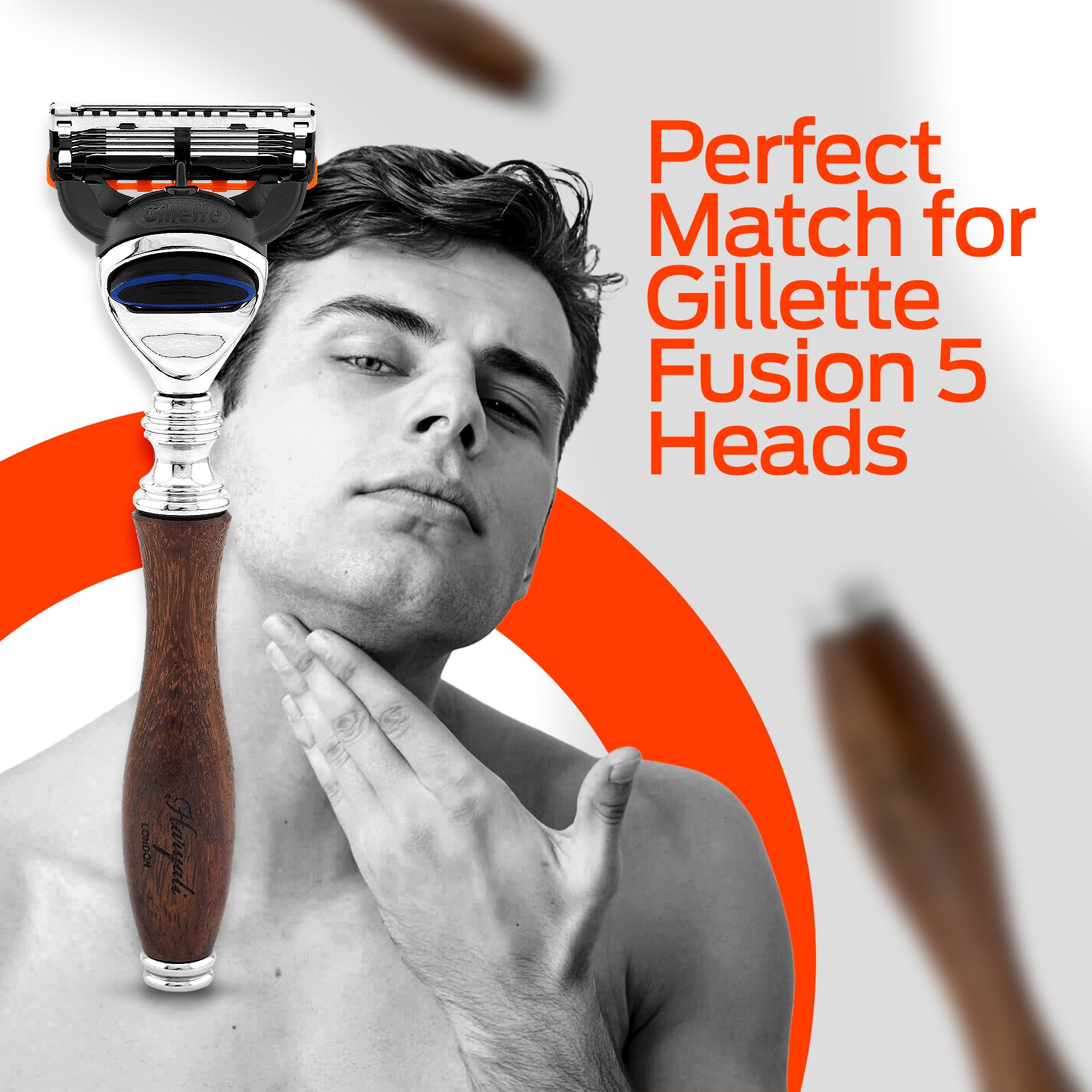 Wooden 5 edge shaving razor for men by Haryali London